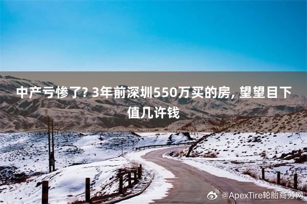 中产亏惨了? 3年前深圳550万买的房, 望望目下值几许钱